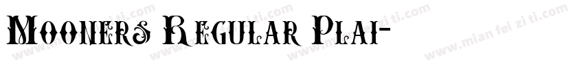 Mooners Regular Plai字体转换